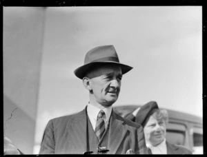 Portrait of Group Captain C S Wiggins, Director of Air Navigation Australia and member of the Australian Air Delegation Feb 1946, Auckland