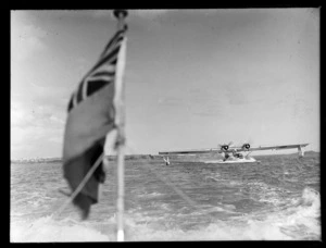 Consolidated Catalina flying boat on Auckland Harbour 3/4 front