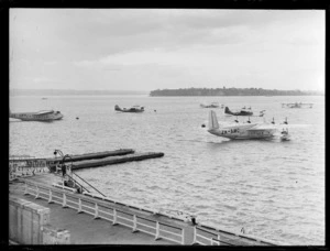 Mechanics Bay - General View of Sunderlands, Empire Boat and Catalinas