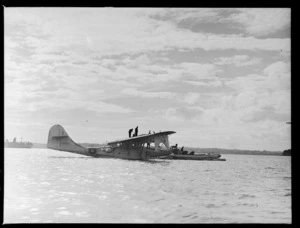 Consolidated Catalina flying boat on Auckland Harbour