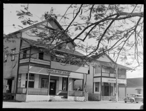 The Bank of New Zealand and Union Steamship Company NZ Limited wooden buildings, Apia, Western Samoa