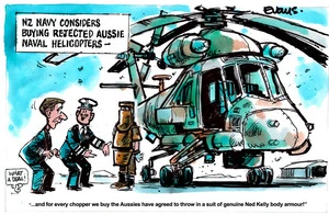 Evans, Malcolm Paul, 1945- :NZ Navy considers buying rejected Aussie naval helicopters. 14 May 2012