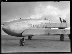 AVRO - Lancastrian aircraft, rear starboard view, on arrival at Whenuapai