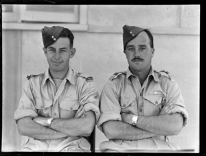 Gunton, M.S. Flying Officer (left), Jennings, G.M. Flying Officer (right), 14th Squadron, Royal New Zealand Air Force