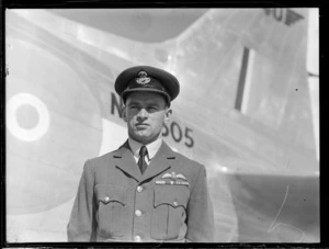 Portrait of RNZAF Wing Commander LH Parry, OC 41st Squadron, Survey flight to Japan, O i/c