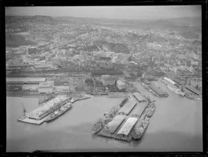 Export Wharf, Auckland City, includes harbour, wharf and industrial area