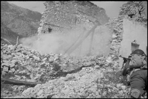 Smoke screen used by soldiers on manoeuvres in the Cassino area, Italy - Photograph taken by George Kaye