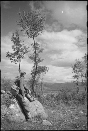 View of the country in the forward areas of the Italian Front, World War II - Photograph taken by George Kaye