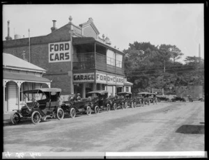 Chavannes Garage, and Ford cars, in Wanganui