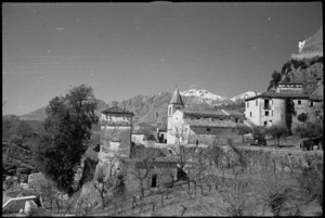 View of Cerro, a village in the Volturno Valley, Italy - Photograph taken by George Kaye