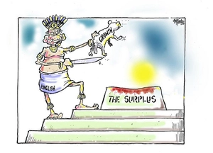 Hubbard, James, 1949- :Bill English - Growth - The surplus. 28 May 2012