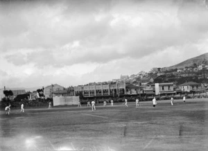 Cricket match at the Basin Reserve, Wellington