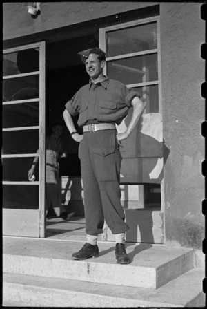 A Wade, doorkeeper at 200 Rest Camp in Campobasso, Italy, World War II - Photograph taken by George Bull