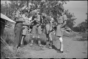 Group of New Zealanders at 1 NZ Convalescent Depot in San Spirito, Italy, World War II - Photograph taken by George Bull