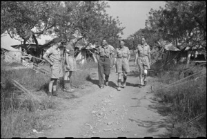 New Zealanders in the grounds of 1 NZ Convalescent Depot at Santo Spirito, Italy, World War II - Photograph taken by George Bull