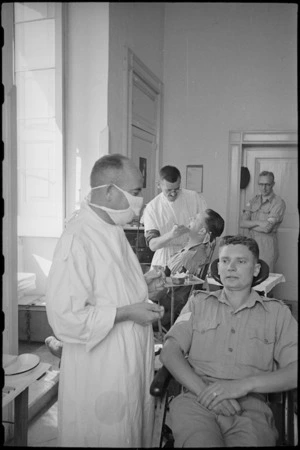 Dental room of 1 NZ Convalescent Depot at Santo Spirito, Italy, World War II - Photograph taken by George Bull