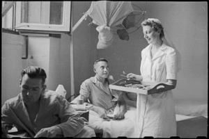 Corner of a ward in 1 NZ General Hospital, Molfetta, Italy, World War II - Photograph taken by George Bull