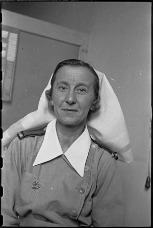 Mavis Chisholm, Matron of 1 NZ General Hospital, Molfetta, Italy - Photograph taken by George Bull