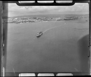 Ship, H.M.S. Glory, New Zealand Naval vessel in Auckland Harbour