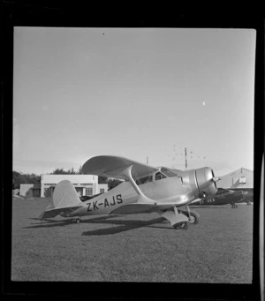 View of Auckland Aero Club's Beech Beechcraft bi-plane ZK-AJS, Mangere Airfield, Auckland