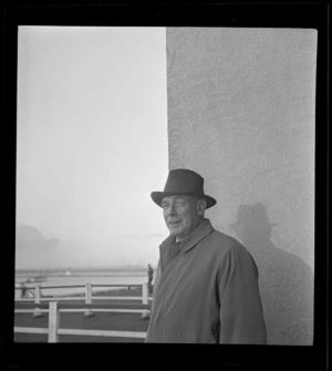 Portrait of Sir Leonard M Isitt, AVM, Mangere Airfield, Auckland