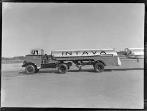 Vacuum Oil 'Intava' truck, Whenuapai airfield, Auckland