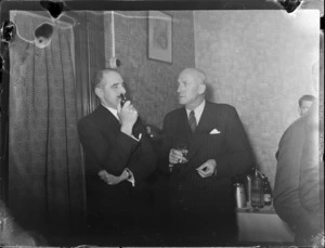 J Tusscott (left) and W C McKay [FT?] at a PAA (Pan American Airways) dinner