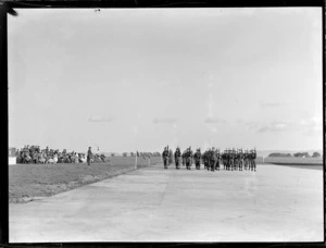 Marching display at Interior Air Force passing-out parade, RNZAF Station, Hobsonville, Auckland