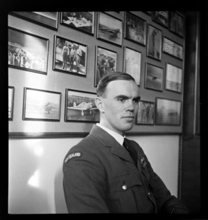 Portrait of Flight Lieutenant Anthony St Aubyn Murray, Royal New Zealand Air Force, Whenuapai, Auckland