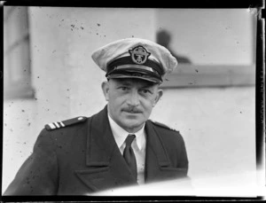 Portrait of Captain A V Jury, Tasman Empire Airways Ltd