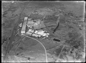 View of the Auckland Farmers Freezing Works Factory at Southdown, Penrose, South Auckland