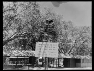 Signpost, Ile Nou, New Caledonia