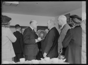 Sir Patrick Duff, left, with another man [Mr Holdering?], at an unidentified event, probably Auckland