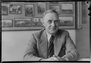Portrait of Sir J Buchannan, Whites Aviation Office, Auckland City