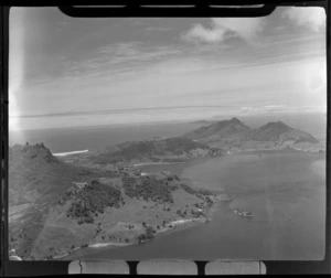 Whangarei Heads with Mt Aubry and Mt Manaia in foreground, looking to McGregors and Urquharts Bays and Bream Head beyond, Northland Region