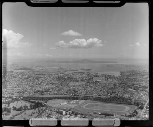 Alexandra Park looking to Hobson Bay and the Waitemata Harbour entrance, Epsom, Auckland City