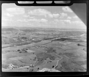Waikato River, including train bridge and Lake Okowhao, Huntly, Waikato region