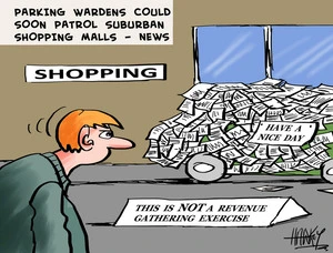 Hawkey, Allan Charles, 1941- :Parking wardens could soon patrol suburban shopping malls - News. 14 June 2012
