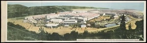 Panoramic view of the New Zealand and South Seas International Exhibition, 1925-26. Panoramic mailing wallet. Hugh & G K Neill, 93 George Street, Dunedin [1925?]