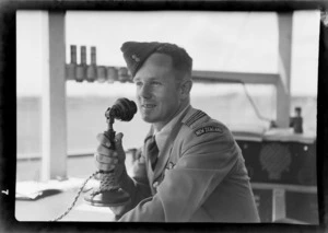 North Island Air Pageant with Flight Lieutenant J Irvine D F C (Distinguished Flying Cross) at control tower