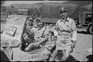 New Zealand provosts who escorted Prime Minister Peter Fraser on his tour of the Italian Front, World War II - Photograph taken by George Bull