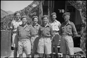 Group of officers of the New Zealand Divisional Ordnance in Italy, World War II - Photograph taken by George Bull