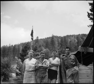 Some members of the NZ Forestry Unit in southern Italy, World War II - Photograph taken by M D Elias