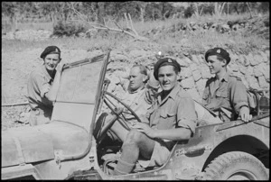 Some of the New Zealanders following retreating German forces on the Italian Front, World War II - Photograph taken by George Kaye