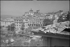 Italian town of Atina damaged by heavy fighting in World War II - Photograph taken by George Kaye