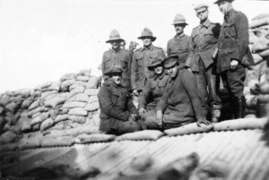 Lieutenant Biggar and some of his signallers, Gallipoli, Turkey