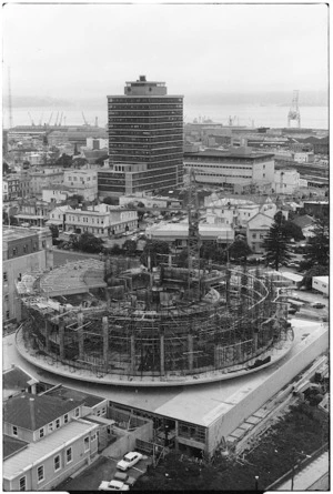The Beehive (Parliament Buildings Executive Wing), Wellington, under construction
