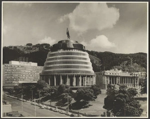 Composite photograph of Parliament Buildings, Wellington