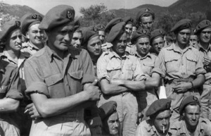 New Zealand troops listening to an address given by Peter Fraser, Cassino, Italy