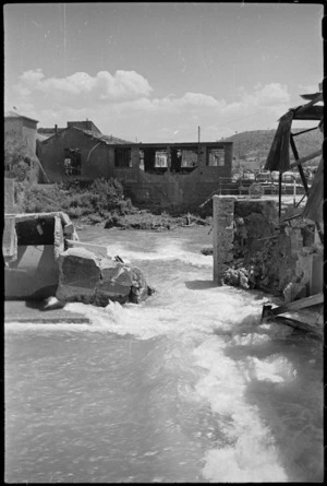 Power house at Isola del Liri, Italy, demolished by retreating Germans in World War II - Photograph taken by George Kaye